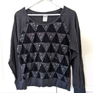 VS PINK geometric space print raglan top